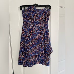 Club Monaco Floral Strapless Dress